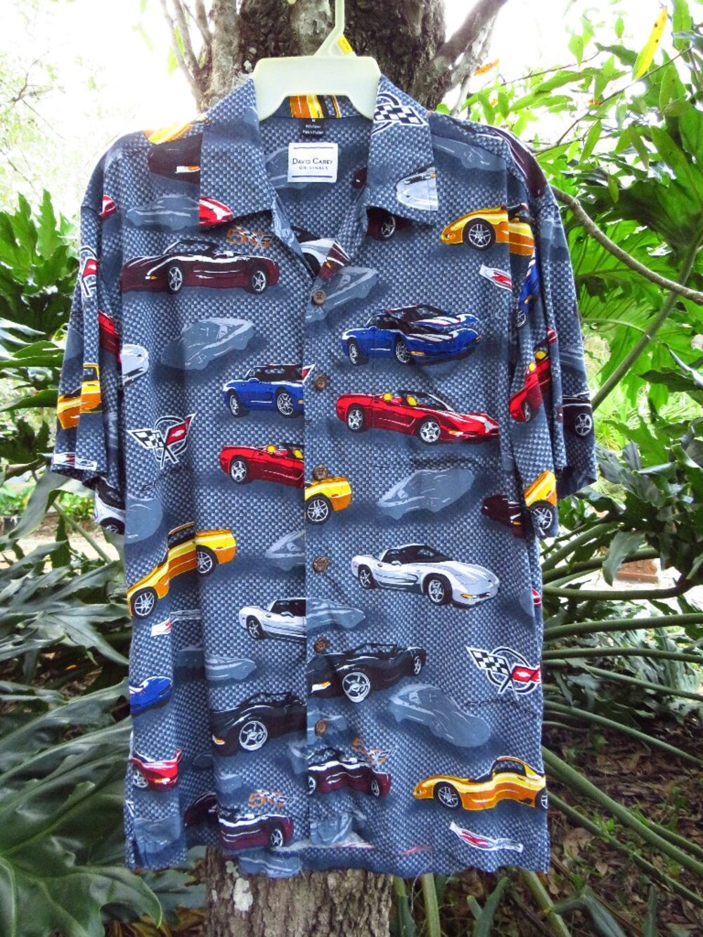 David Carey Mens Corvette short sleeved shirt Medium